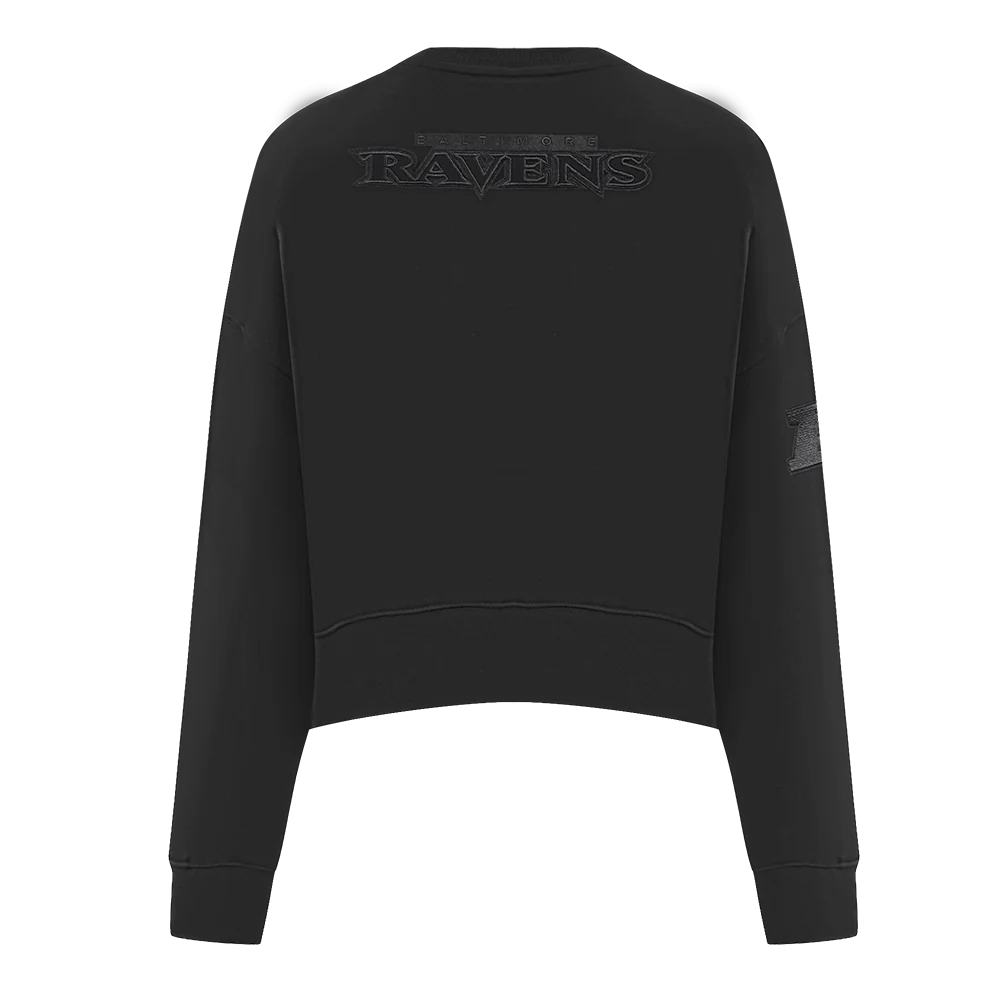 NFL BALTIMORE RAVENS NEUTRAL WOMEN'S CREWNECK (BLACK) - Image 3