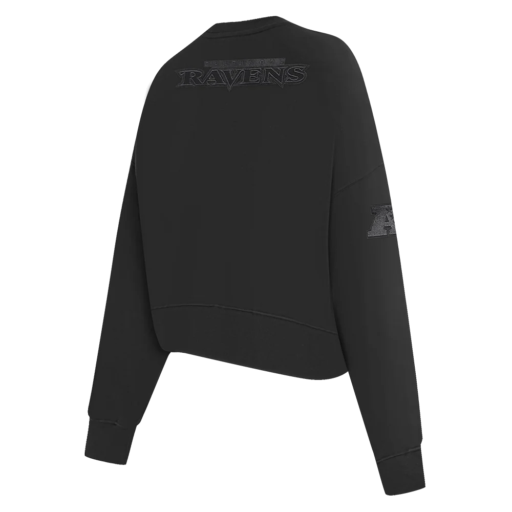 NFL BALTIMORE RAVENS NEUTRAL WOMEN'S CREWNECK (BLACK) - Image 4