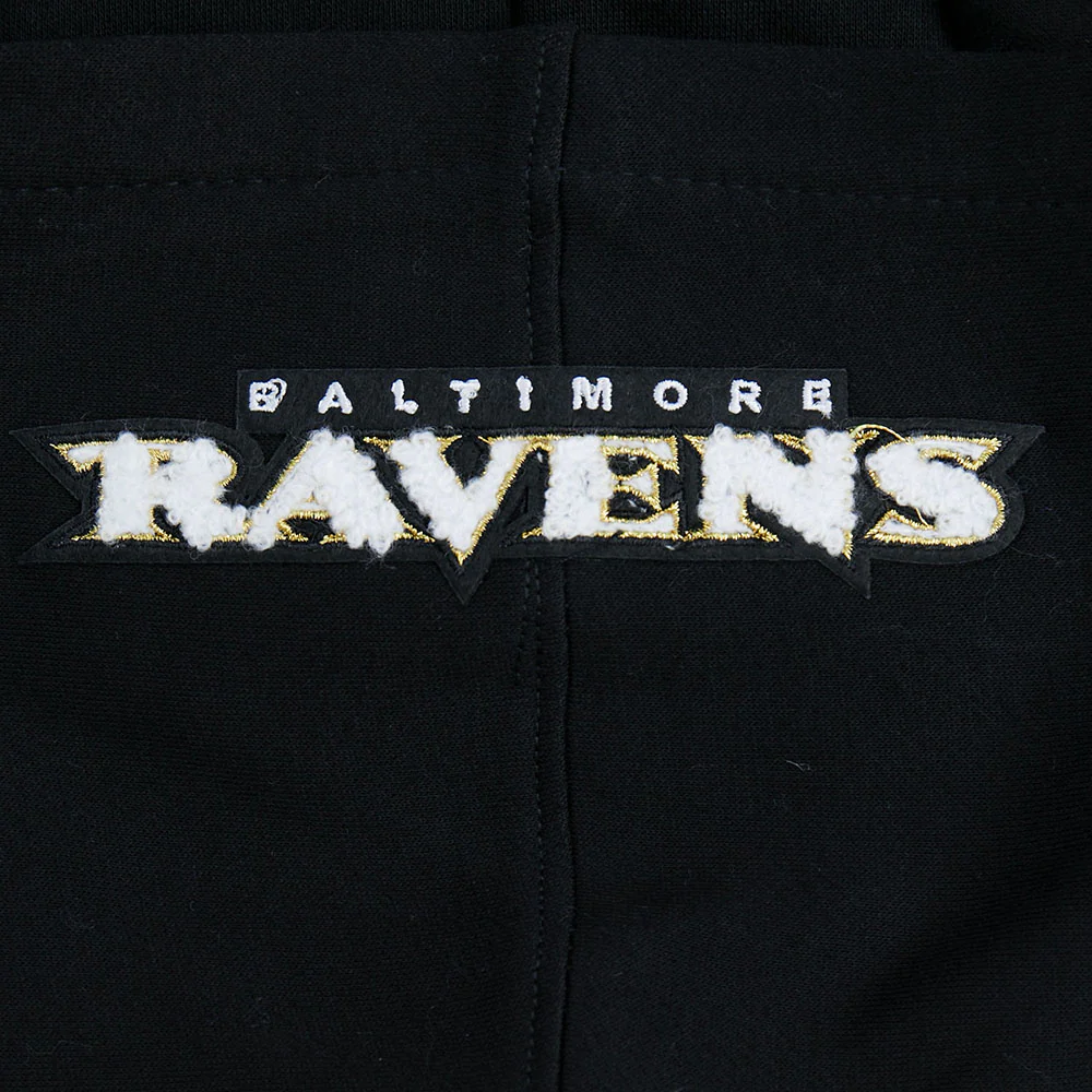 NFL BALTIMORE RAVENS CLASSIC LITTLE BOY'S FLC FZ HOODIE (BLACK) - Image 5