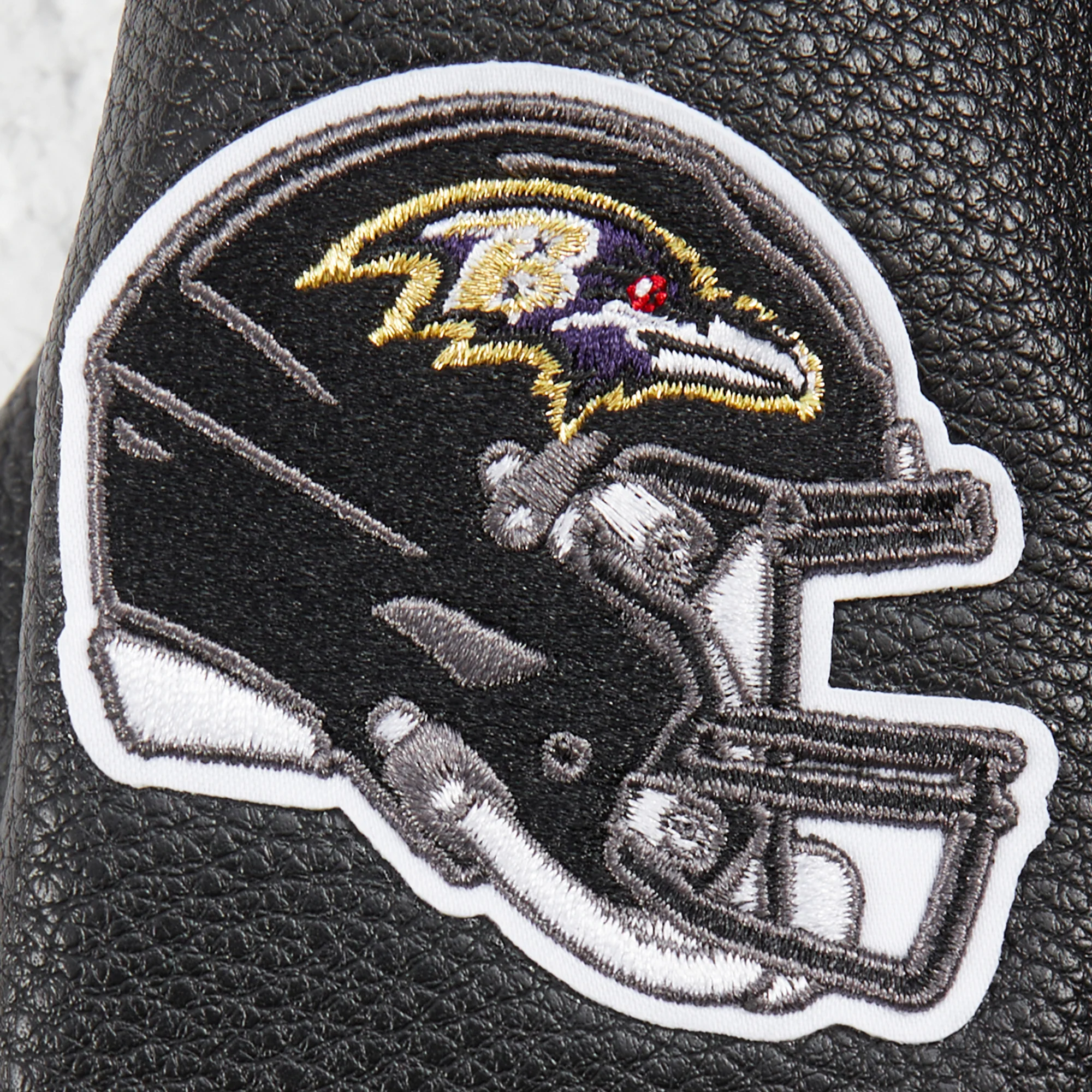 NFL BALTIMORE RAVENS RETRO CLASSIC LITTLE BOYS RIB WOOL VARSITY JACKET (BLACK) - Image 8