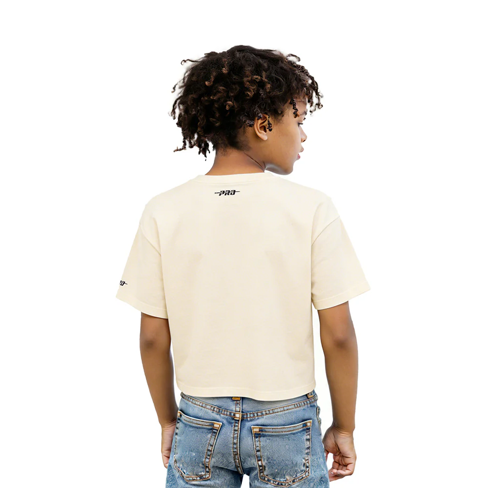 NFL BALTIMORE RAVENS RETRO CLASSIC LITTLE GIRL'S SS BOXY TEE (EGGSHELL) - Image 2