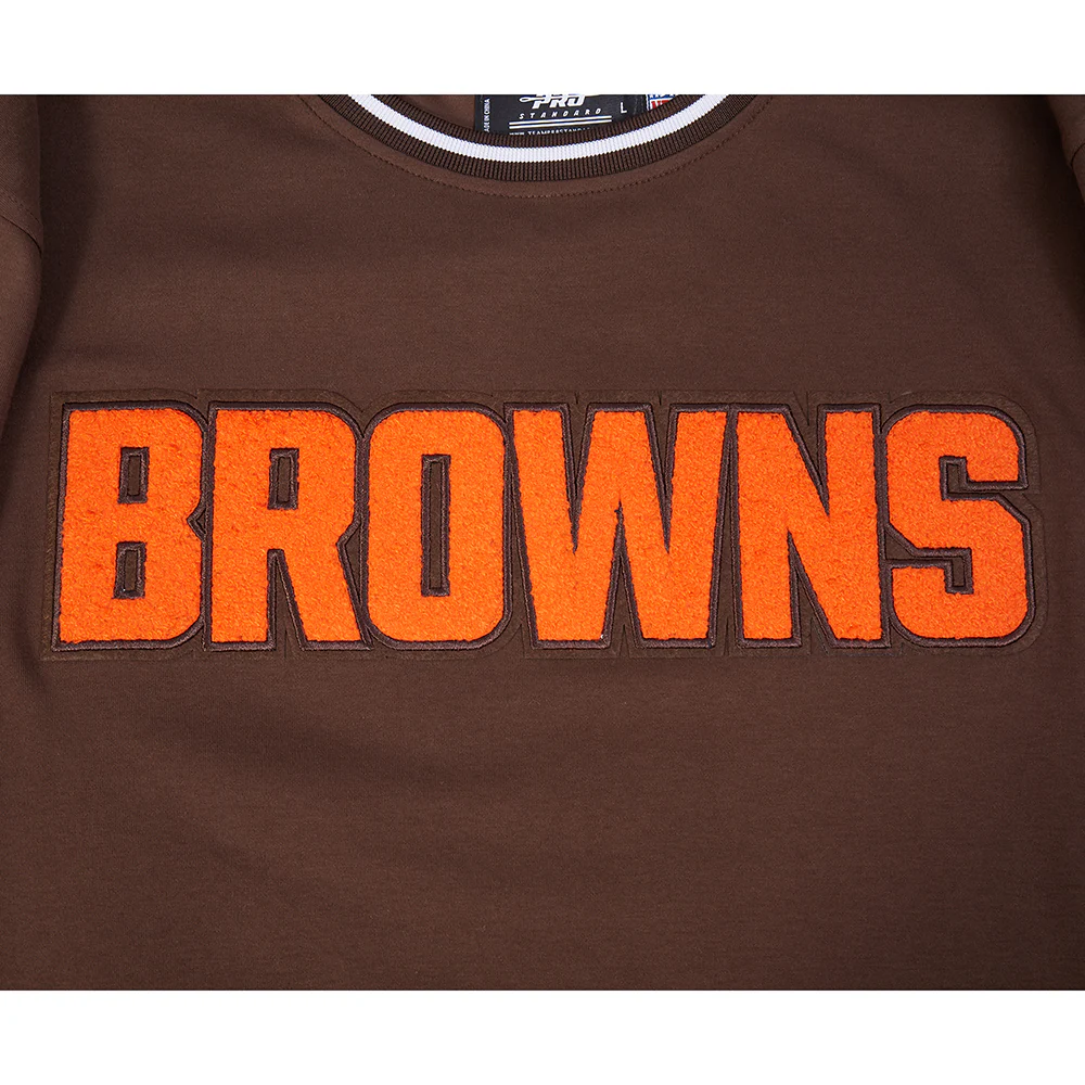 NFL CLEVELAND BROWNS CLASSIC CHENILLE MEN'S DK TEE (BROWN) - Image 12