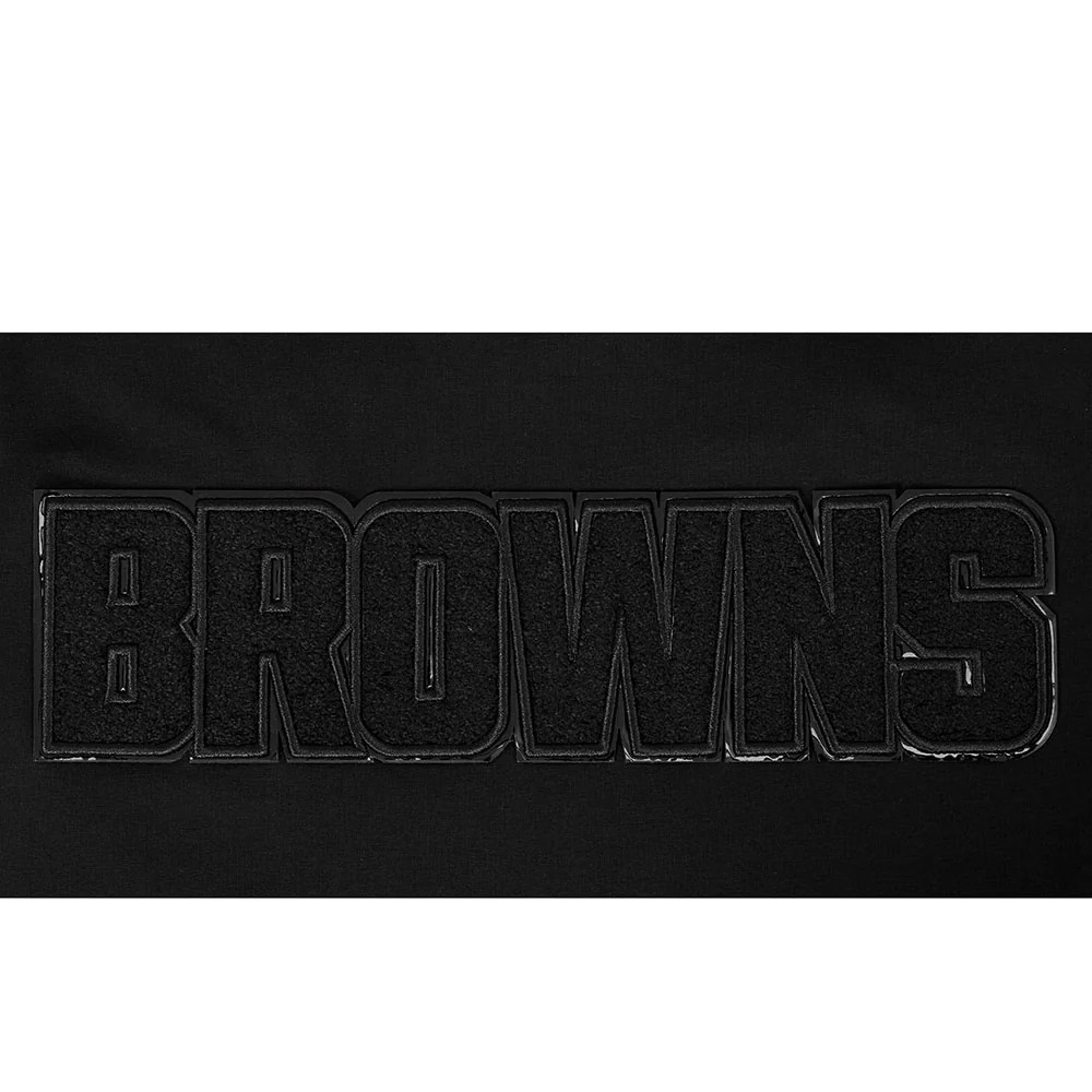 NFL CLEVELAND BROWNS TRIPLE BLACK LOGO PRO TEAM MEN'S TEE (TRIPLE BLACK) - Image 5