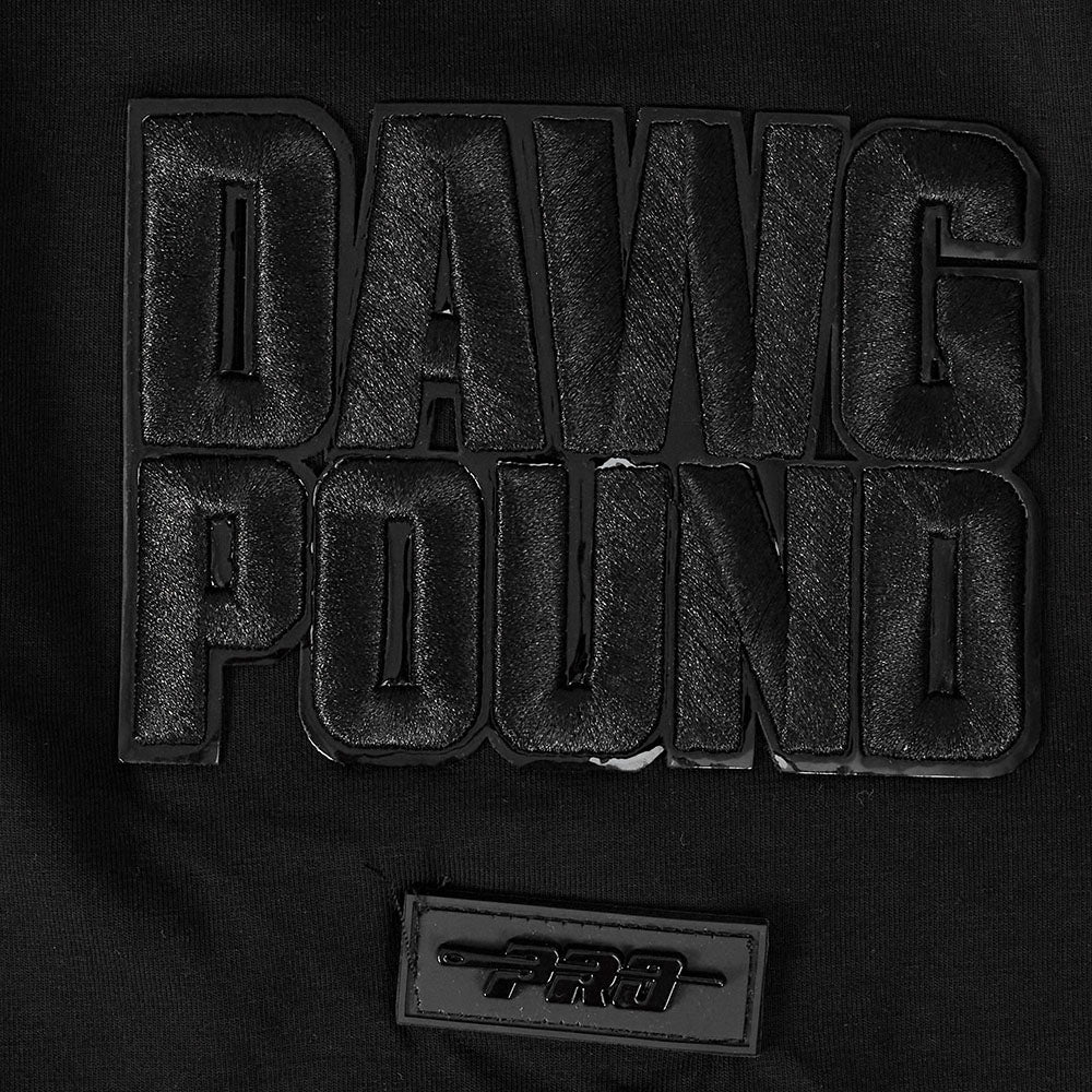 NFL CLEVELAND BROWNS TRIPLE BLACK LOGO PRO TEAM MEN'S TEE (TRIPLE BLACK) - Image 7