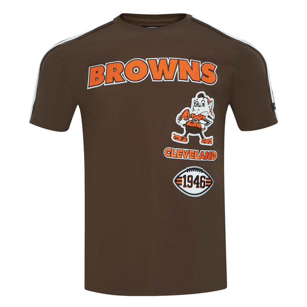 NFL CLEVELAND BROWNS RETRO CLASSIC MEN'S STRIPED TEE (BROWN)