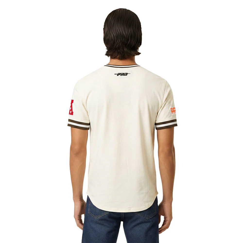 NFL CLEVELAND BROWNS RETRO CLASSIC MEN'S TEE (EGGSHELL/ BROWN) - Image 2