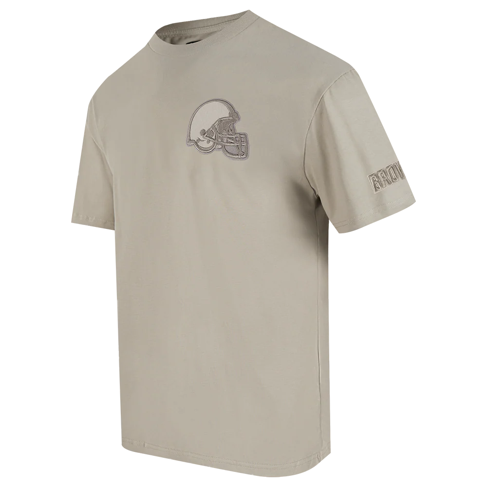 NFL CLEVELAND BROWNS NEUTRAL MEN'S CJ DROP SHOULDER TEE (TAUPE) - Image 2