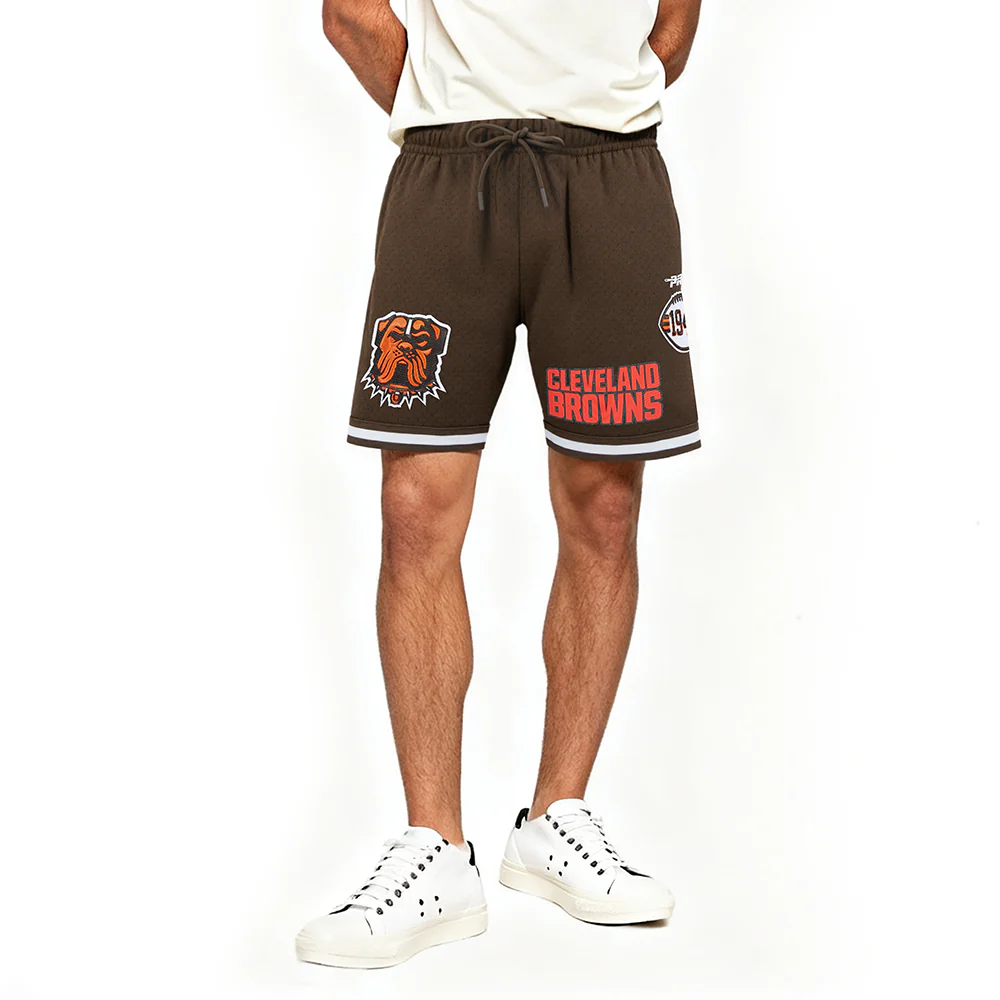NFL CLEVELAND BROWNS MESH MEN'S MESH BASKETBALL SHORT (BROWN)