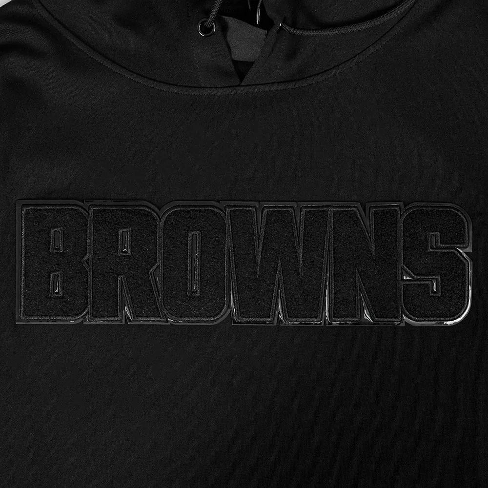 NFL CLEVELAND BROWNS TRIPLE BLACK LOGO HOODIE (TRIPLE BLACK) - Image 6