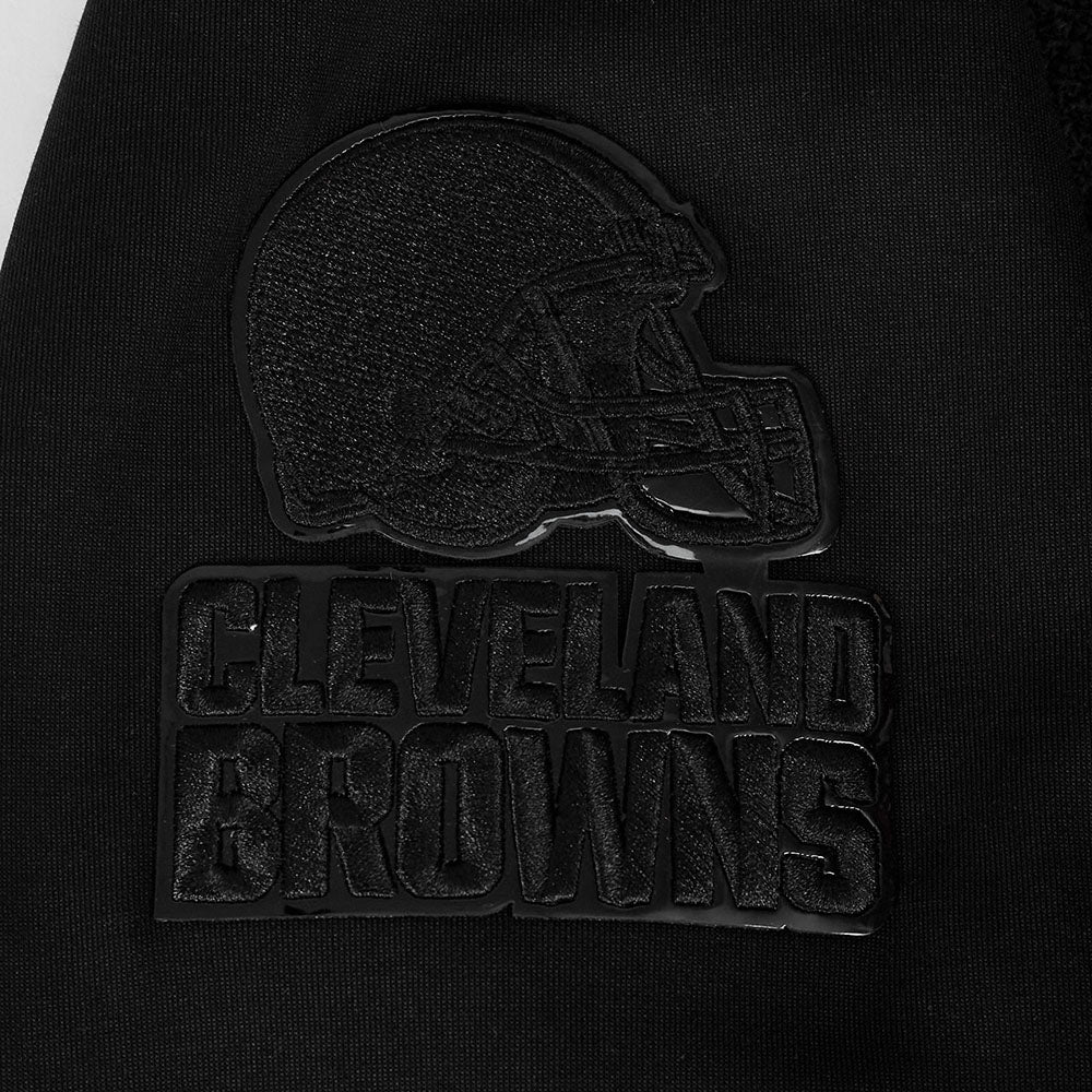 NFL CLEVELAND BROWNS TRIPLE BLACK LOGO HOODIE (TRIPLE BLACK) - Image 7