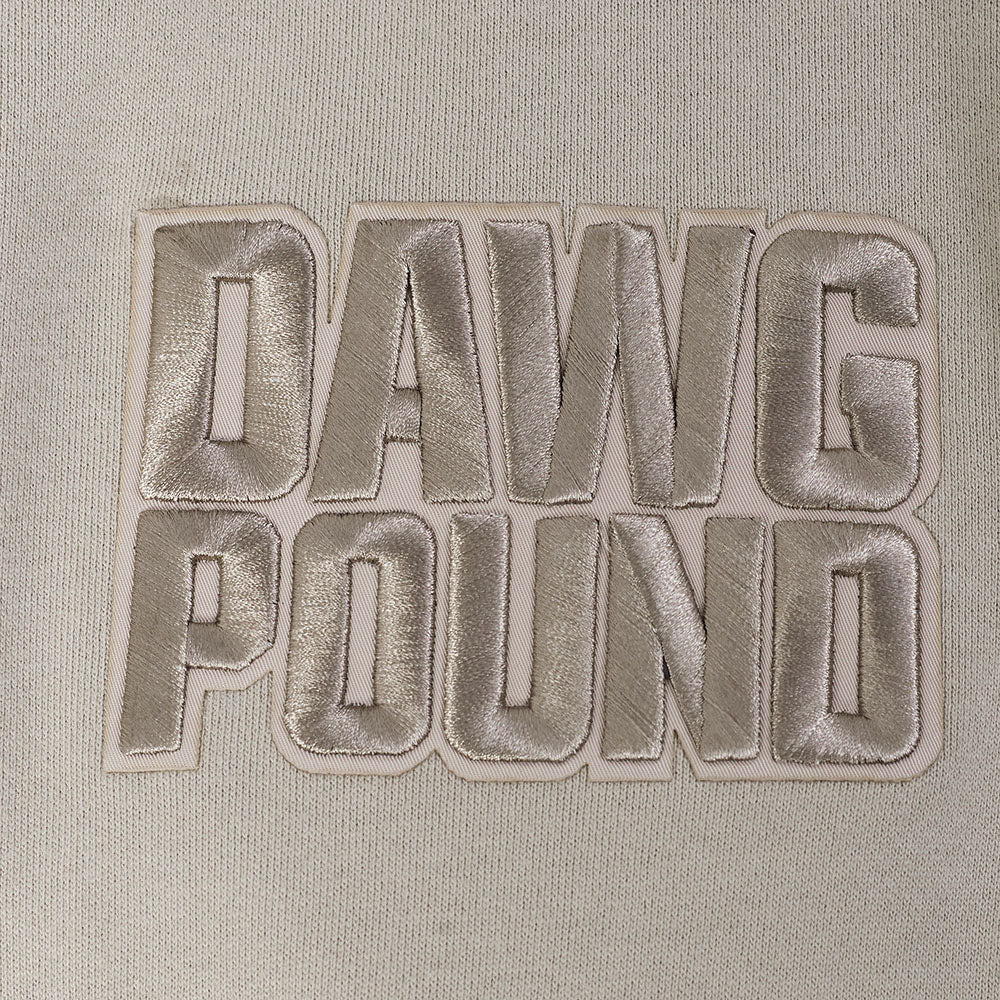 NFL CLEVELAND BROWNS NEUTRAL MEN'S DROP SHOULDER FLC PO HOODIE (TAUPE) - Image 6