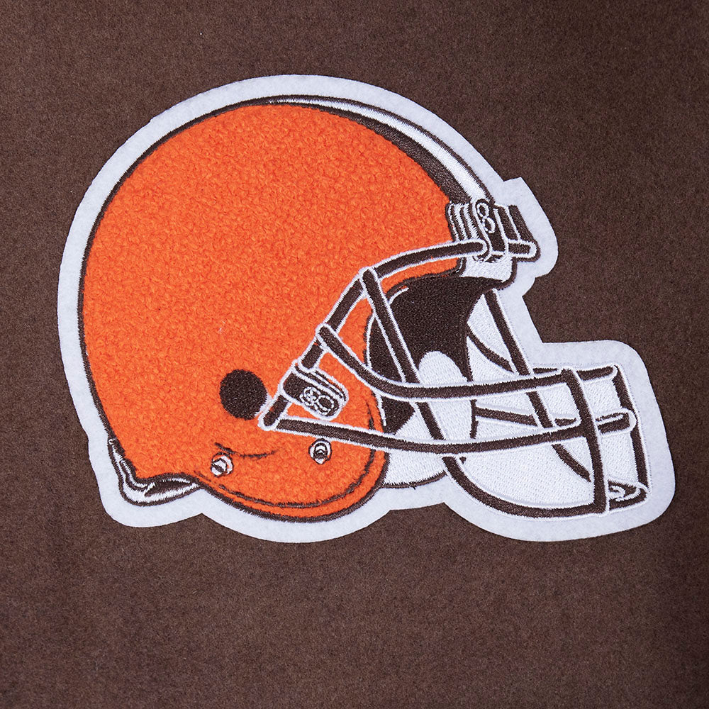 NFL CLEVELAND BROWNS SCRIPT TAIL MEN'S RIB WOOL VARSITY (BROWN/WHITE) - Image 17