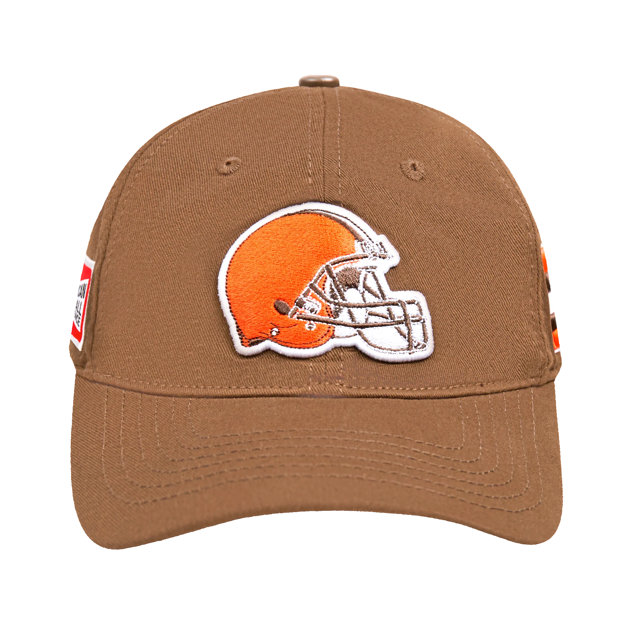NFL CLEVELAND BROWNS FAST LANE LOGO DAD HAT (BROWN)