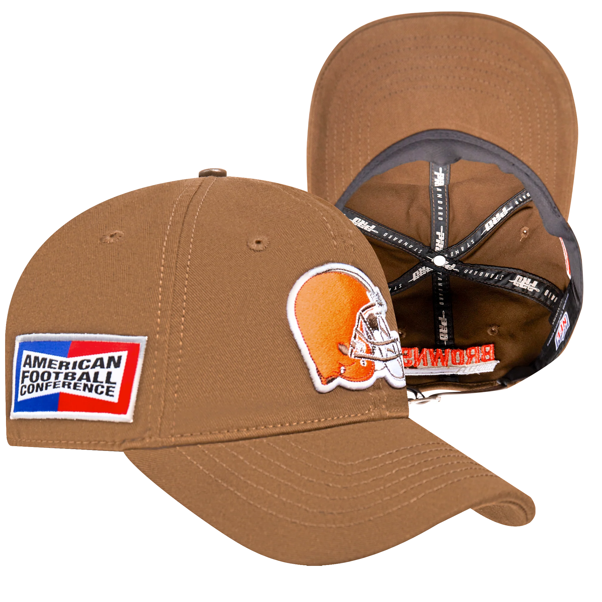 NFL CLEVELAND BROWNS FAST LANE LOGO DAD HAT (BROWN) - Image 7