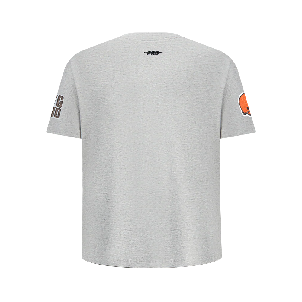 NFL CLEVELAND BROWNS CLASSIC BIG BOY'S SJ TEE (HEATHER GREY) - Image 3