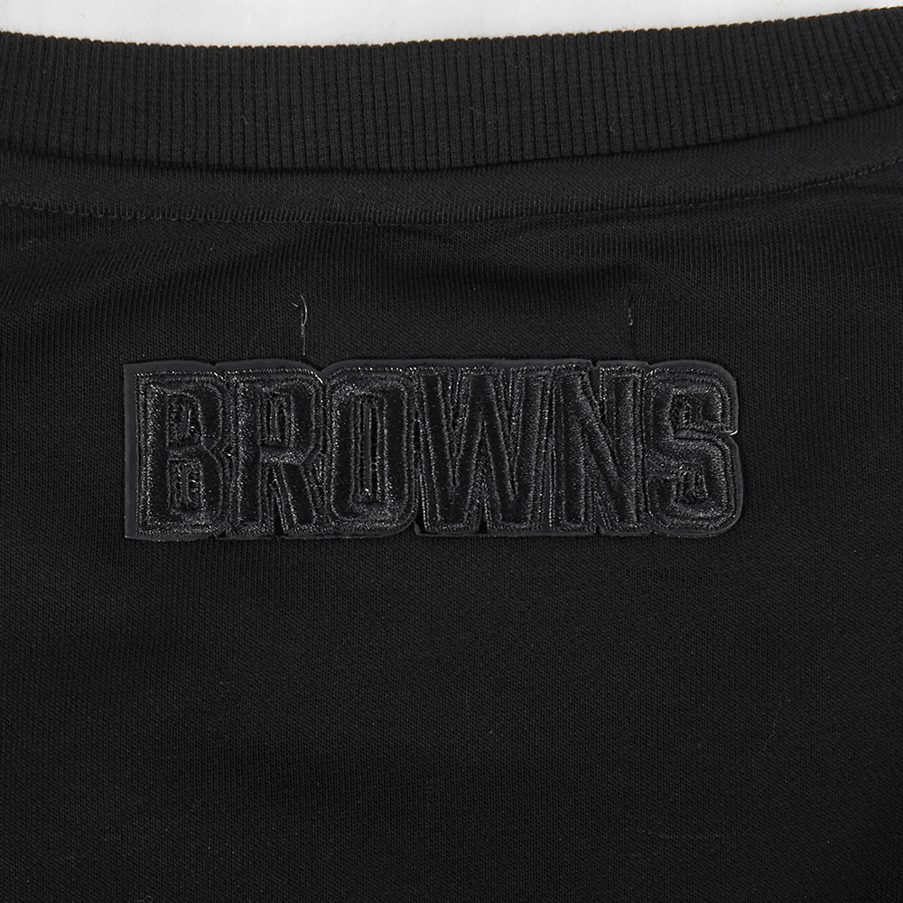 NFL CLEVELAND BROWNS TRIPLE BLACK WOMEN'S FLC CREWNECK (TRIPLE BLACK WOMEN'S) - Image 14