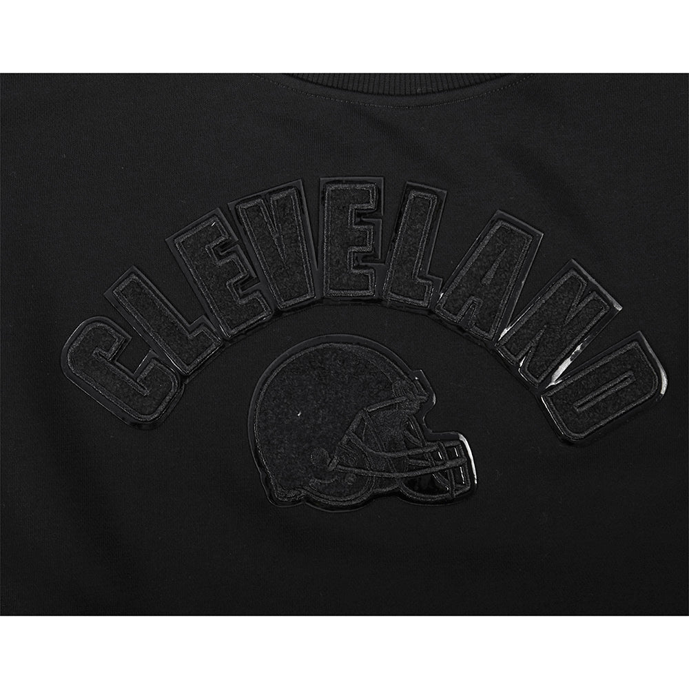NFL CLEVELAND BROWNS TRIPLE BLACK WOMEN'S FLC CREWNECK (TRIPLE BLACK WOMEN'S) - Image 16