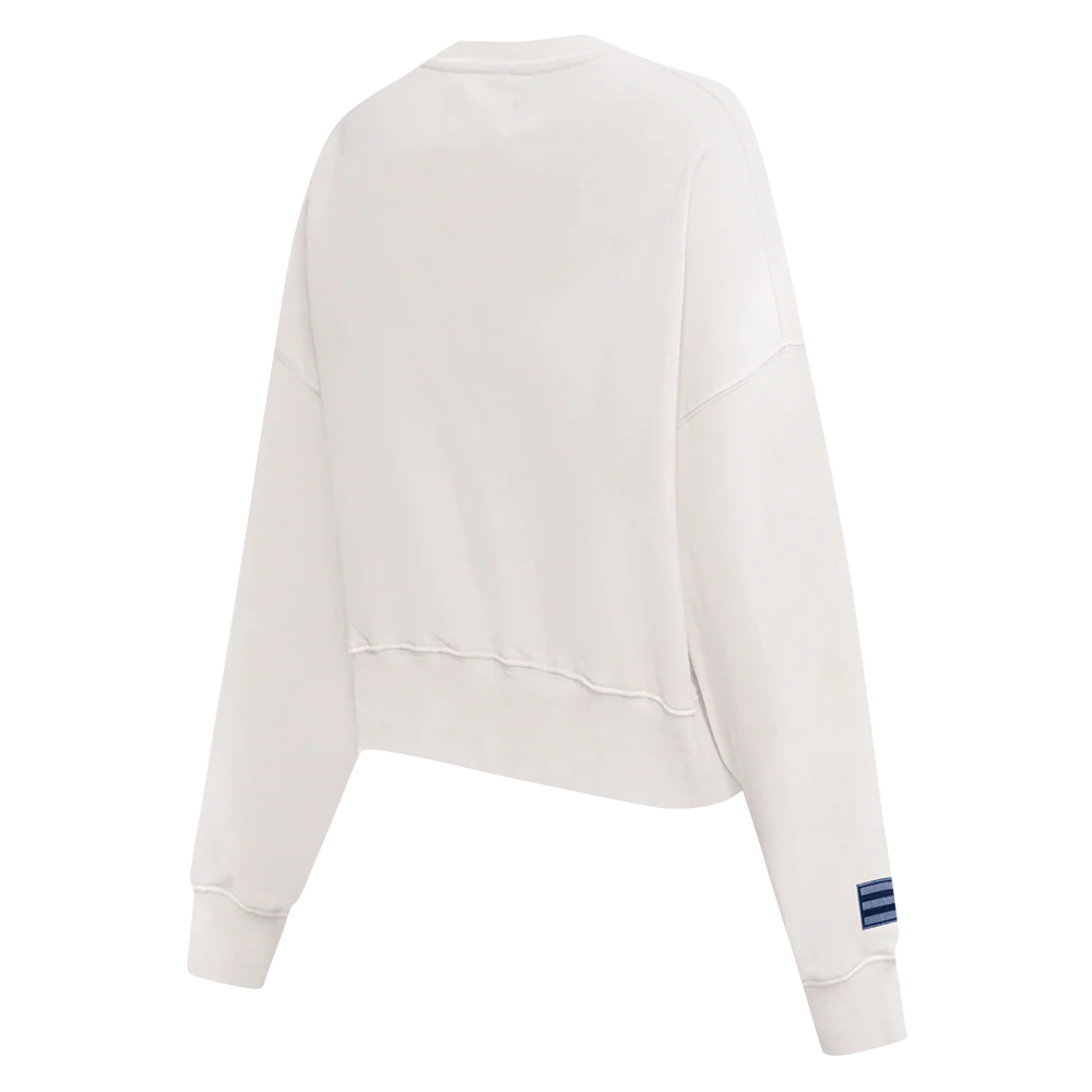 NFL CLEVELAND BROWNS VARSITY BLUES WOMEN'S  FLC CREWNECK (LINEN) - Image 6