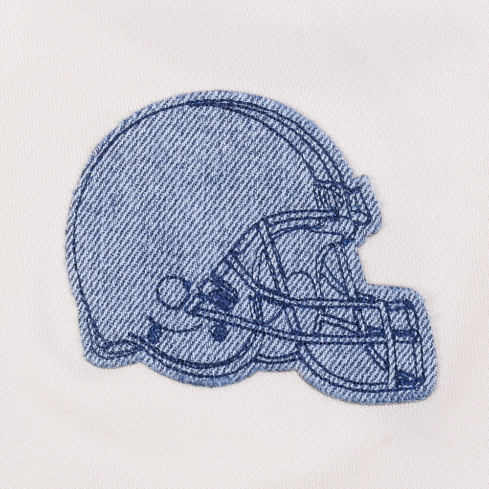 NFL CLEVELAND BROWNS VARSITY BLUES WOMEN'S  FLC CREWNECK (LINEN) - Image 7