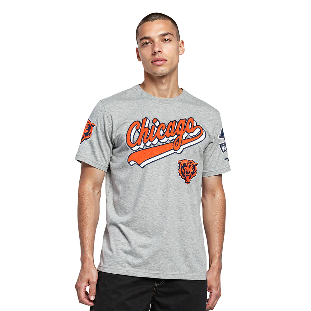 NFL CHICAGO BEARS SCRIPT TAIL MEN'S SJ TEE (HEATHER GREY) - Image 8