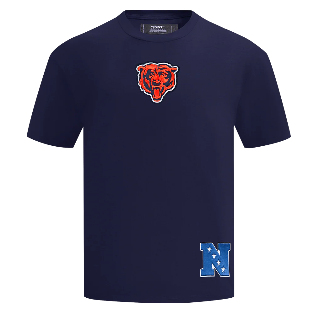 NFL CHICAGO BEARS WINGSPAN MEN'S CJ DROP SHOULDER TEE (MIDNIGHT NAVY) - Image 3