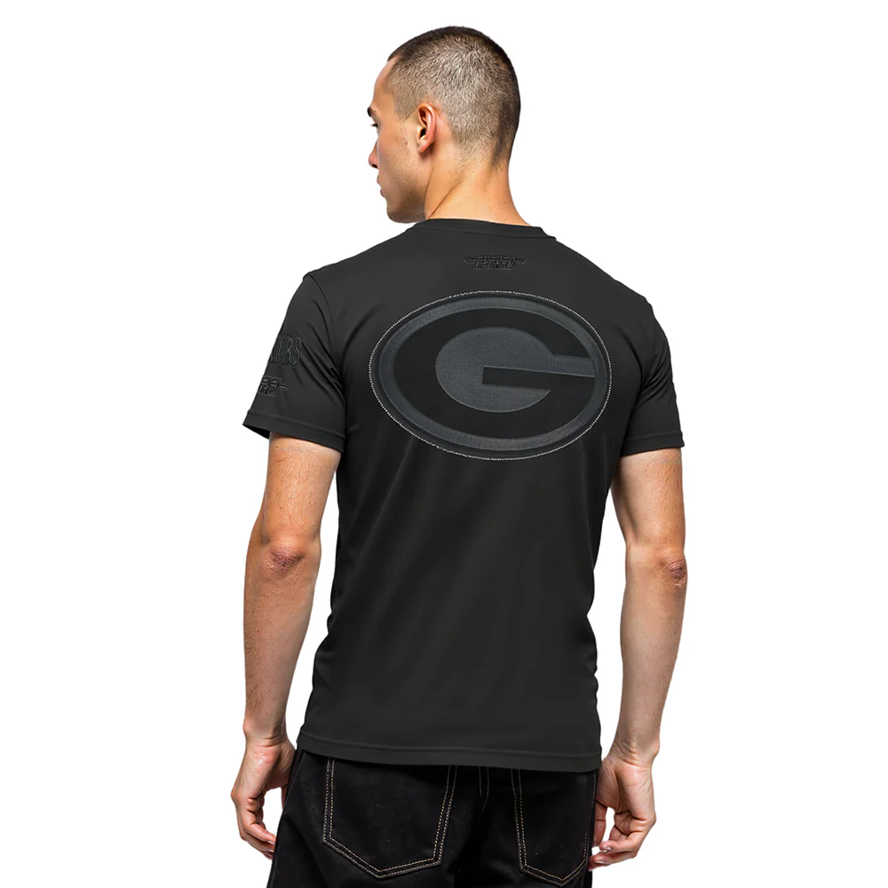 NFL CHICAGO BEARS REBEL ATHLETICS STACKED LOGO MEN'S SJ TEE (BLACK) - Image 2