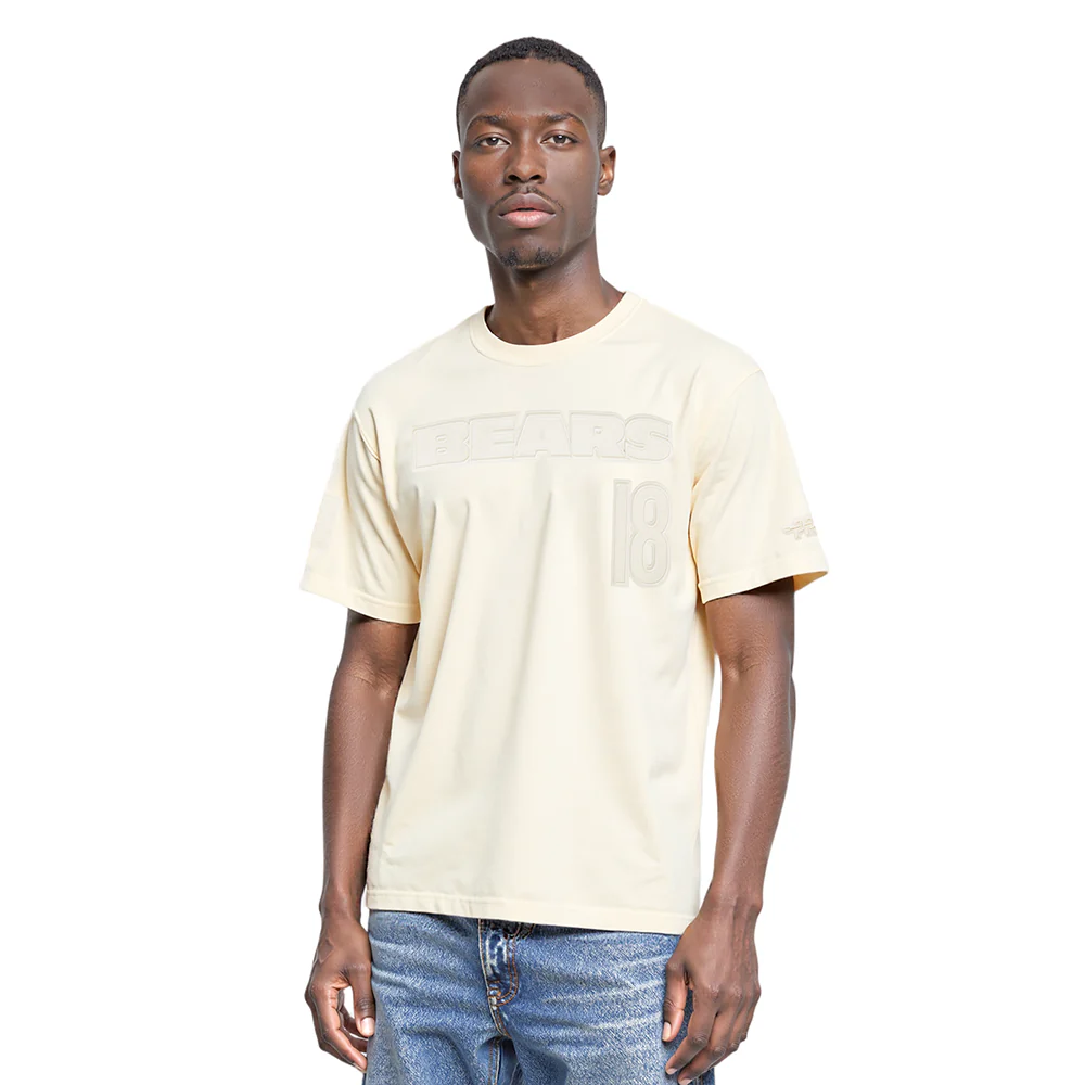 NFL CHICAGO BEARS CALEB WILLIAMS #18 NEUTRAL MEN'S CJ DROP SHOULDER (EGGSHELL)