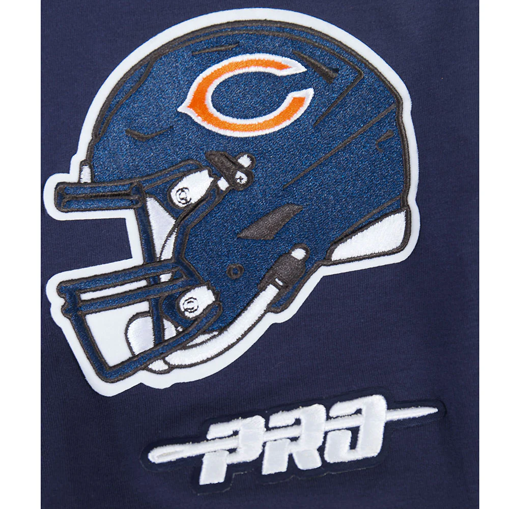 NFL CHICAGO BEARS CALEB WILLIAMS #18 CLASSIC PNN MEN'S SS PO HOODIE (MIDNIGHT NAVY/ORANGE) - Image 5