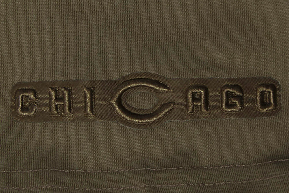 NFL CHICAGO BEARS NEUTRAL COTTON JERSEY SHORT SLEEVE PULLOVER HOODIE (DARK TAUPE) - Image 5