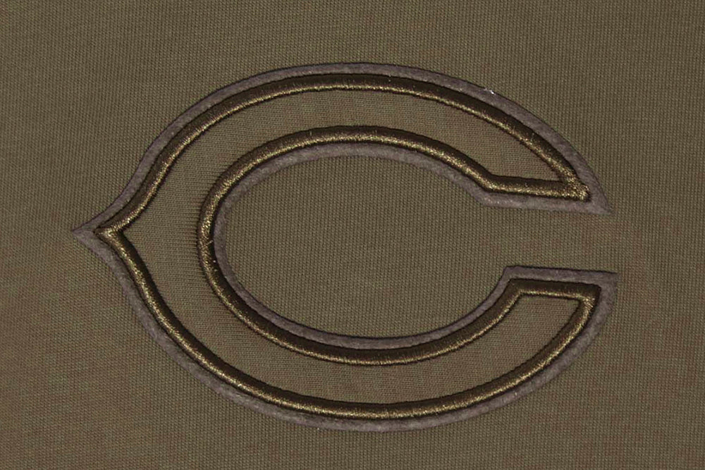 NFL CHICAGO BEARS NEUTRAL COTTON JERSEY SHORT SLEEVE PULLOVER HOODIE (DARK TAUPE) - Image 7