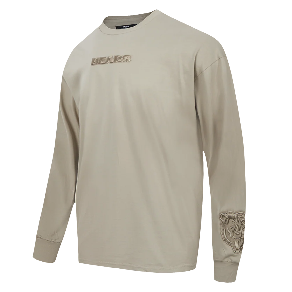 NFL CHICAGO BEARS WINGSPAN MEN'S DROP SHOULDER LS TEE (TAUPE) - Image 4