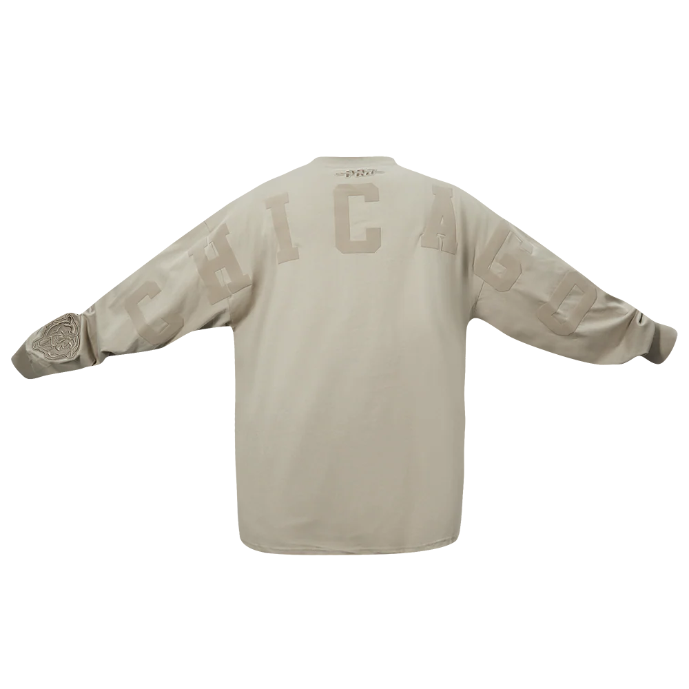 NFL CHICAGO BEARS WINGSPAN MEN'S DROP SHOULDER LS TEE (TAUPE) - Image 7