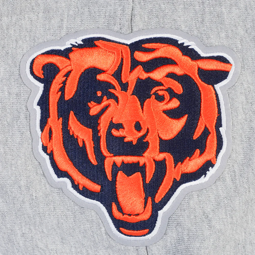 NFL CHICAGO BEARS SCRIPT TAIL MEN'S RIB FLC PO HOODIE (HEATHER GREY/MIDNIGHT NAVY/ORANGE) - Image 9