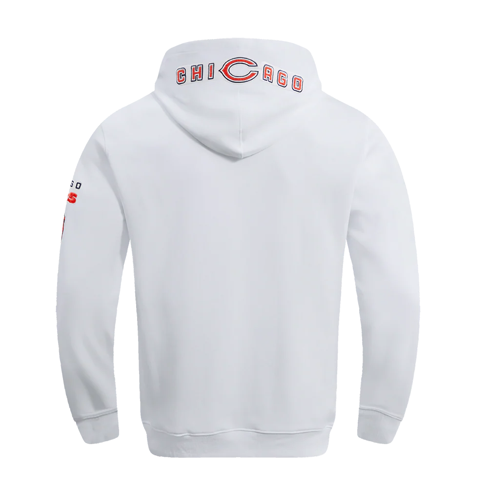 NFL CHICAGO BEARS CLASSIC CHENILLE MEN'S PULLOVER HOODIE (WHITE) - Image 7