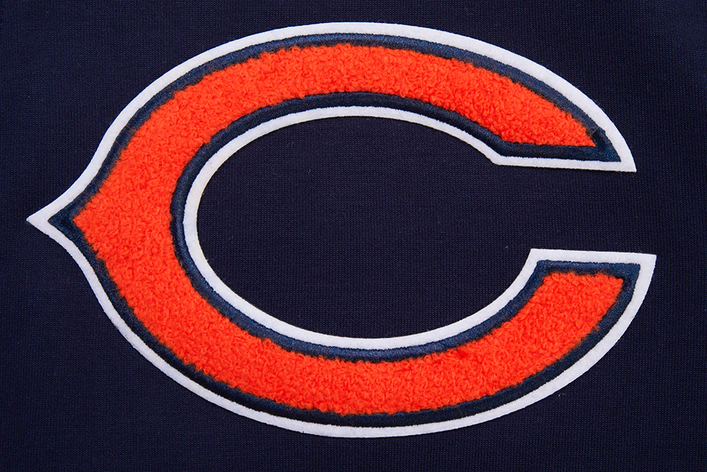 NFL CHICAGO BEARS CLASSIC CHENILLE MEN'S FULL ZIP HOODIE  (MIDNIGHT NAVY) - Image 13