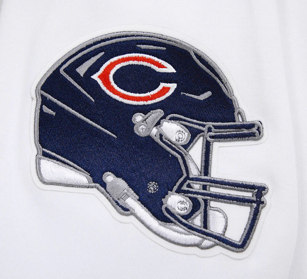 NFL CHICAGO BEARS CLASSIC CHENILLE MEN'S FULL ZIP HOODIE (WHITE) - Image 12