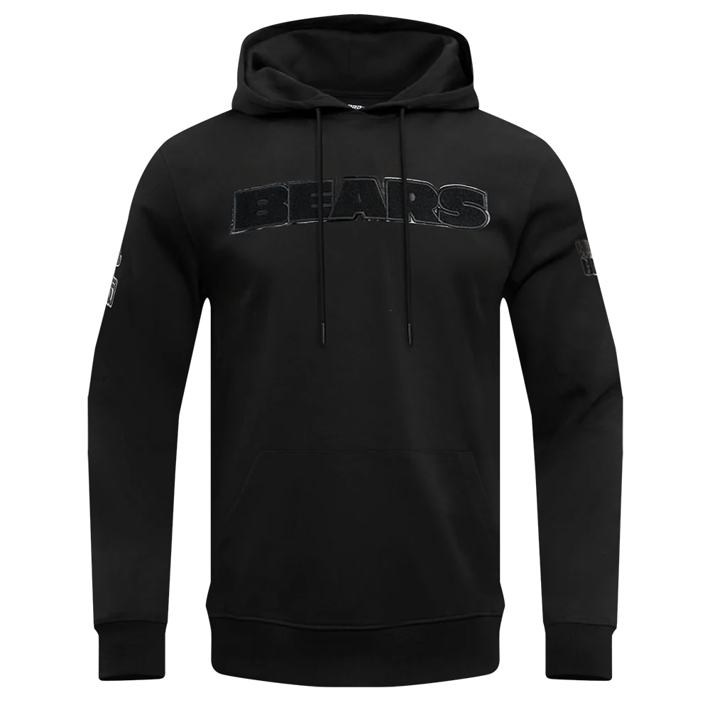 NFL CHICAGO BEARS TRIPLE BLACK MEN'S PULLOVER HOODIE (TRIPLE BLACK) - Image 5