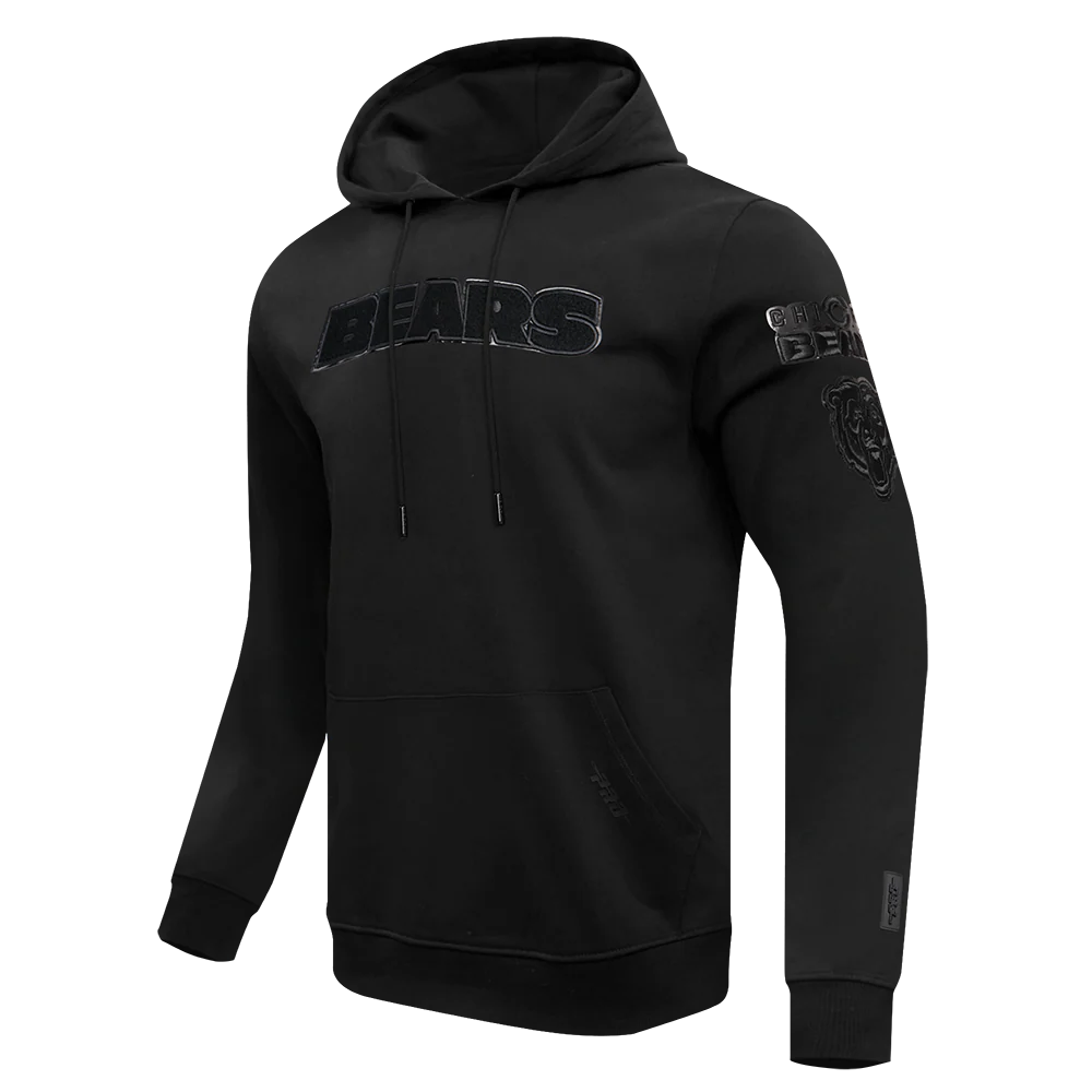 NFL CHICAGO BEARS TRIPLE BLACK MEN'S PULLOVER HOODIE (TRIPLE BLACK) - Image 6