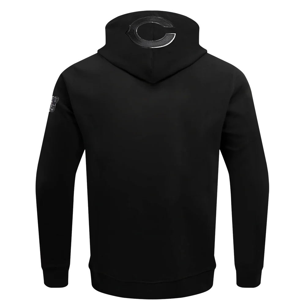 NFL CHICAGO BEARS TRIPLE BLACK MEN'S PULLOVER HOODIE (TRIPLE BLACK) - Image 7
