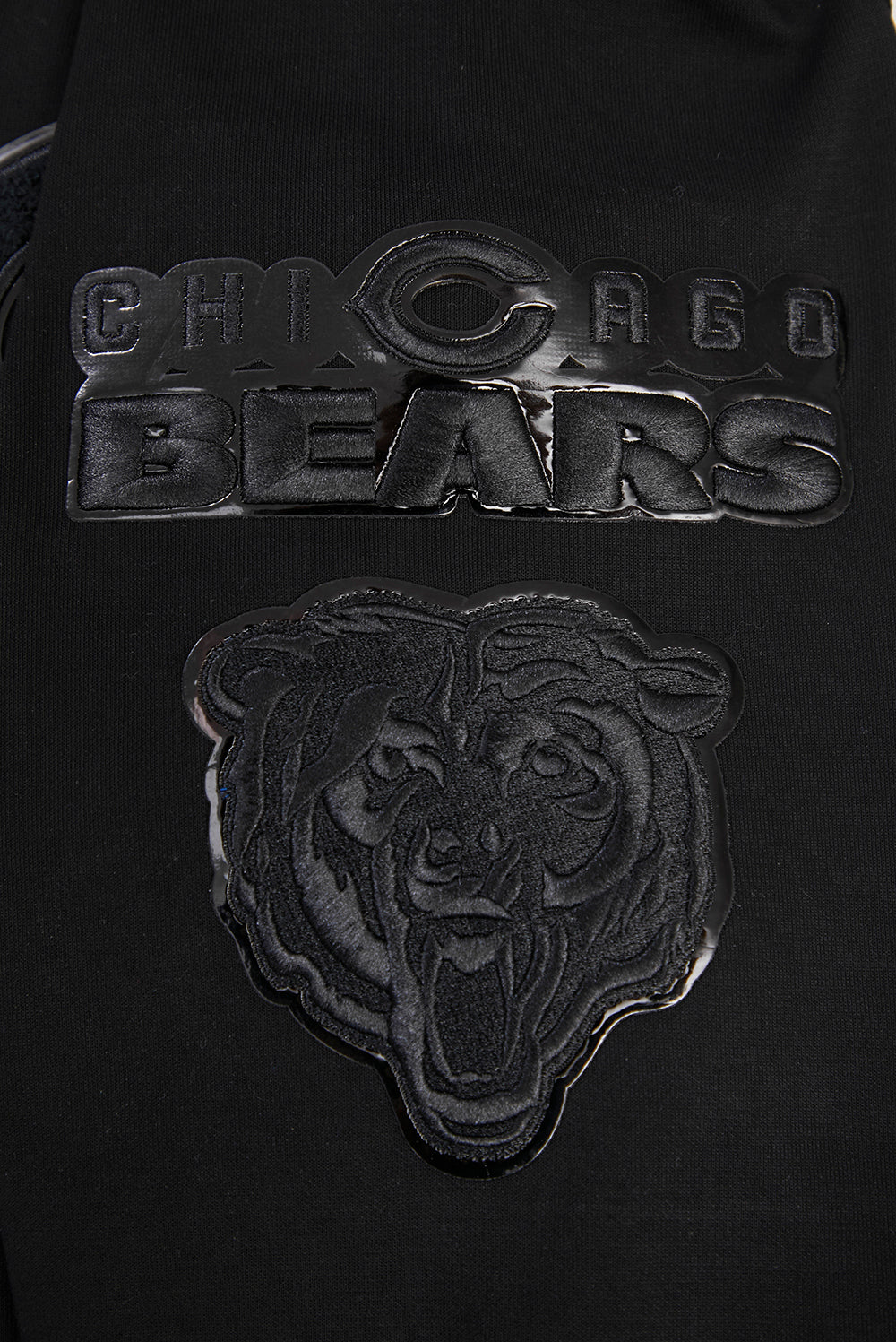 NFL CHICAGO BEARS TRIPLE BLACK FULL ZIP HOODIE  (TRIPLE BLACK) - Image 11