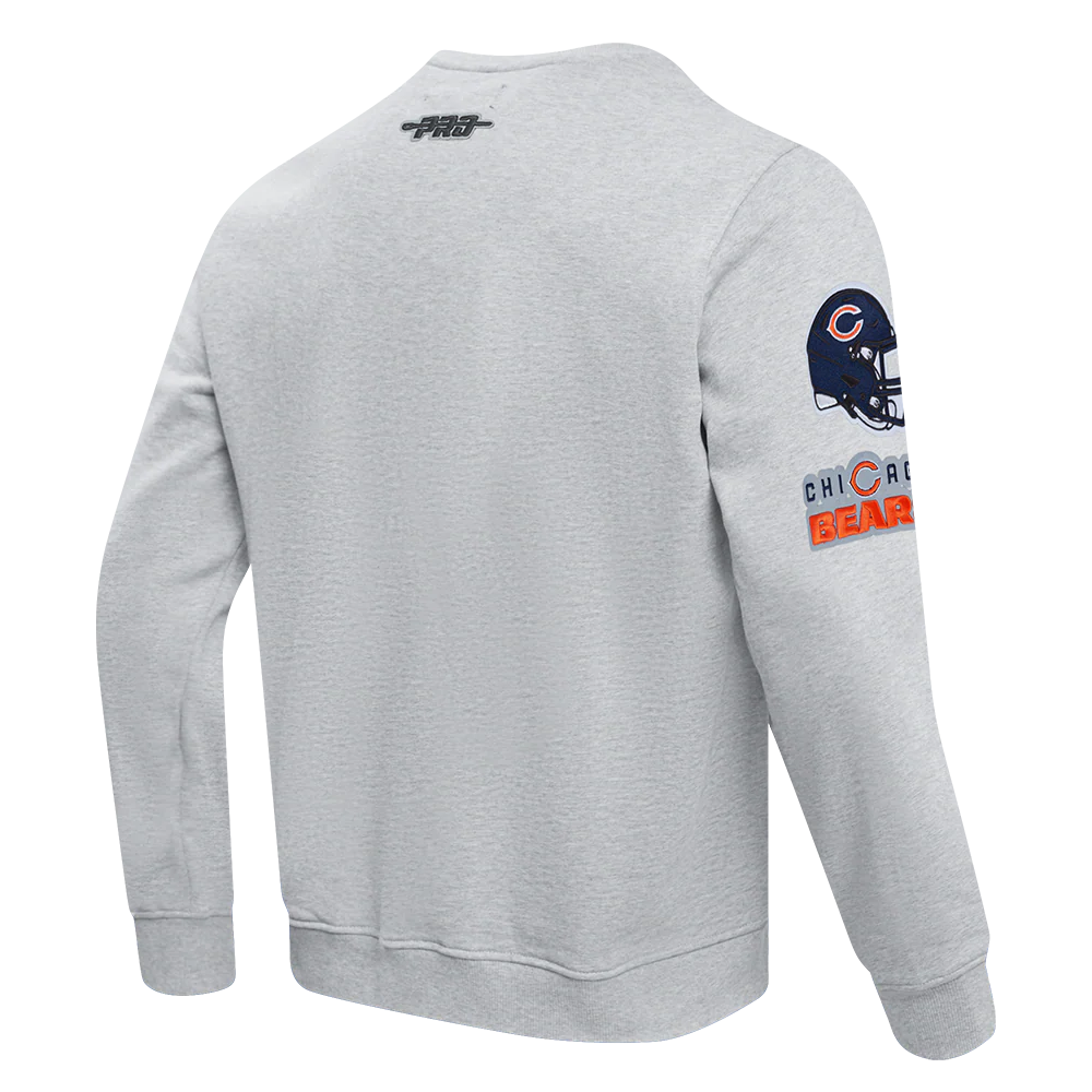 NFL CHICAGO BEARS OLD ENGLISH MEN'S CREWNECK (HEATHER GREY) - Image 4
