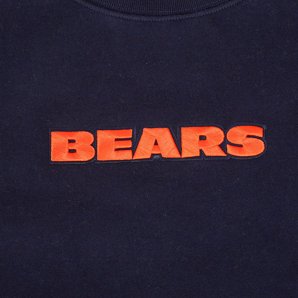 NFL CHICAGO BEARS WINGSPAN MEN'S DROP SHOULDER FLEECE CREWNECK (MIDNIGHT NAVY) - Image 7