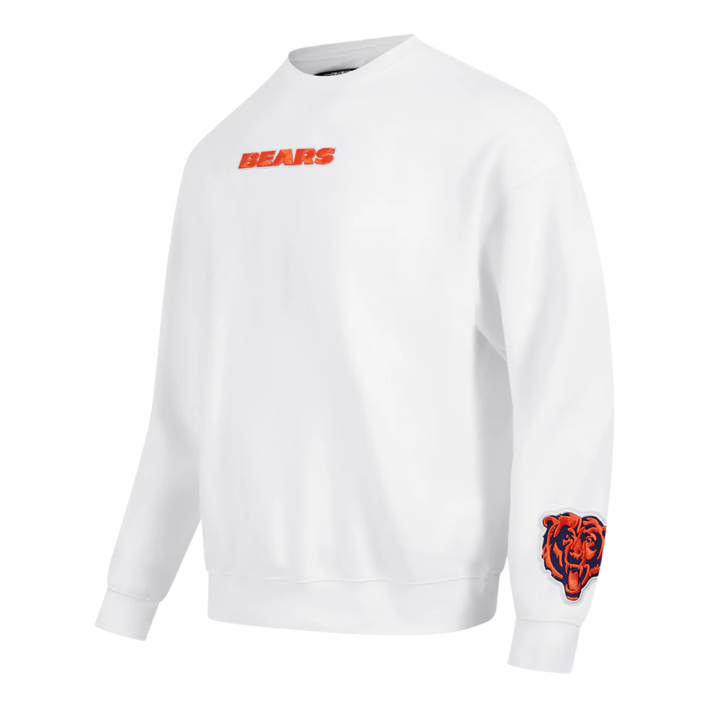 NFL CHICAGO BEARS WINGSPAN MEN'S DROP SHOULDER FLC CREWNECK (WHITE) - Image 3