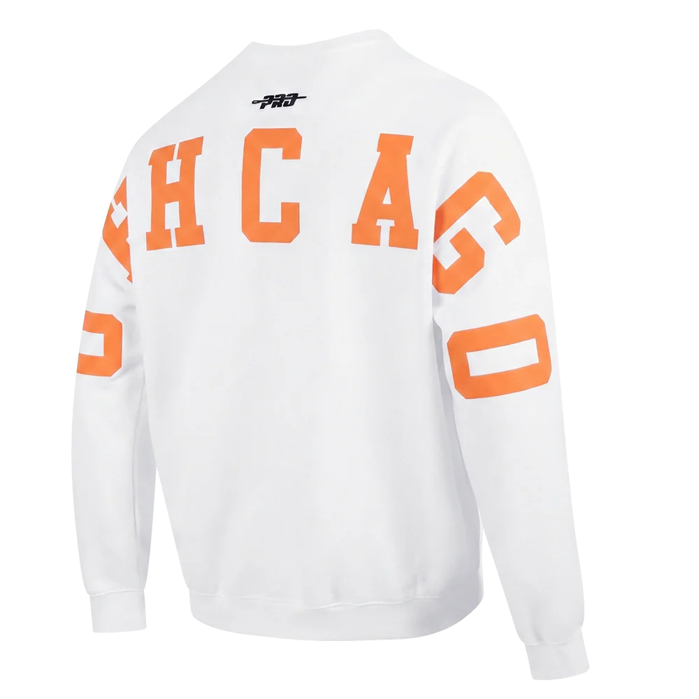 NFL CHICAGO BEARS WINGSPAN MEN'S DROP SHOULDER FLC CREWNECK (WHITE) - Image 4