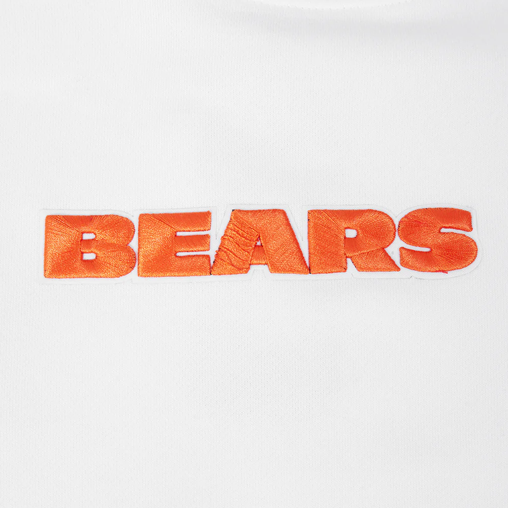 NFL CHICAGO BEARS WINGSPAN MEN'S DROP SHOULDER FLC CREWNECK (WHITE) - Image 5