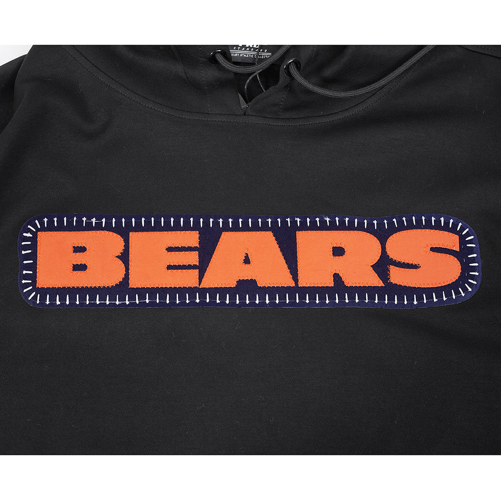 NFL CHICAGO BEARS DIY PICK STITCH MEN'S DOUBLE KNIT PULLOVER HOODIE (BLACK) - Image 17