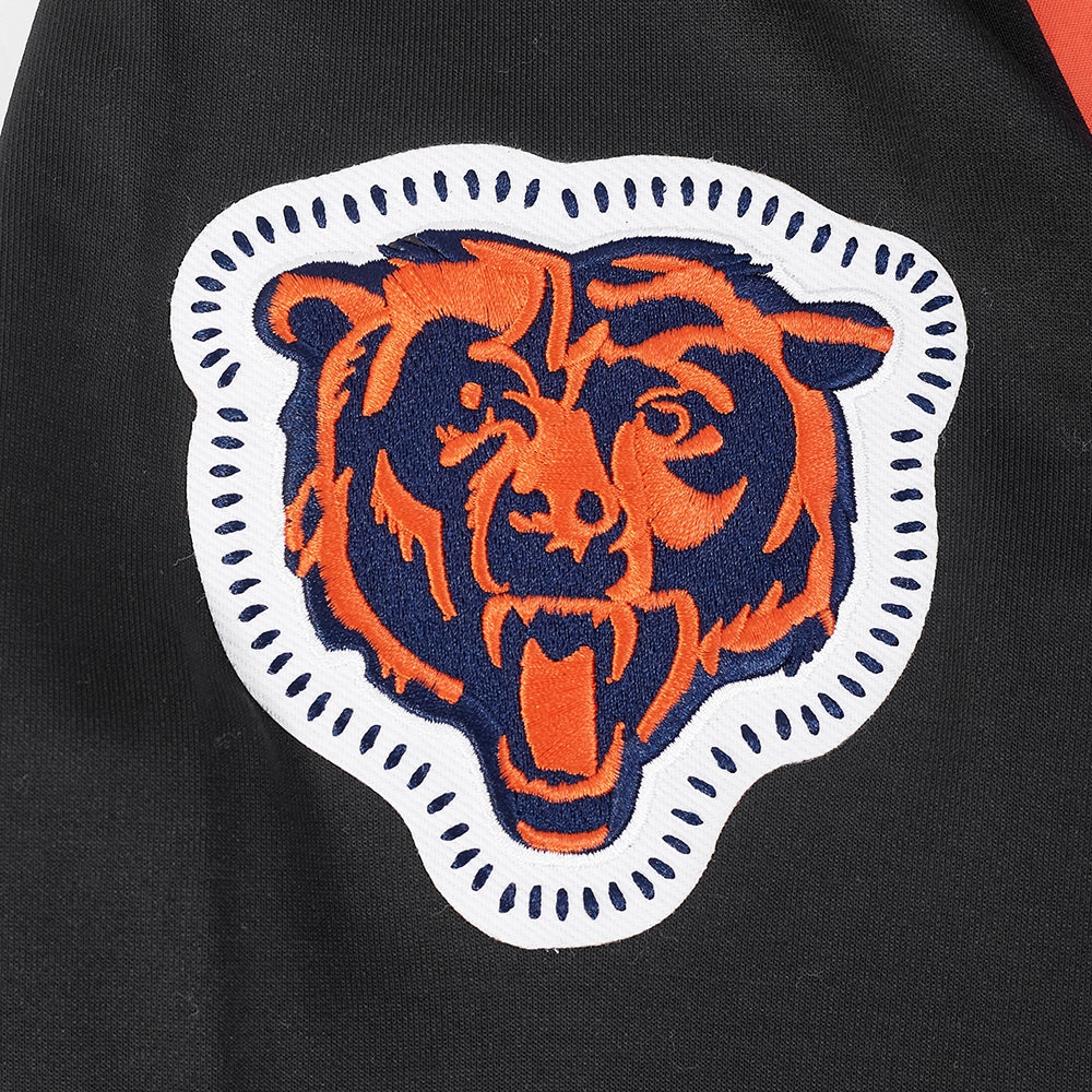 NFL CHICAGO BEARS DIY PICK STITCH MEN'S DOUBLE KNIT PULLOVER HOODIE (BLACK) - Image 9
