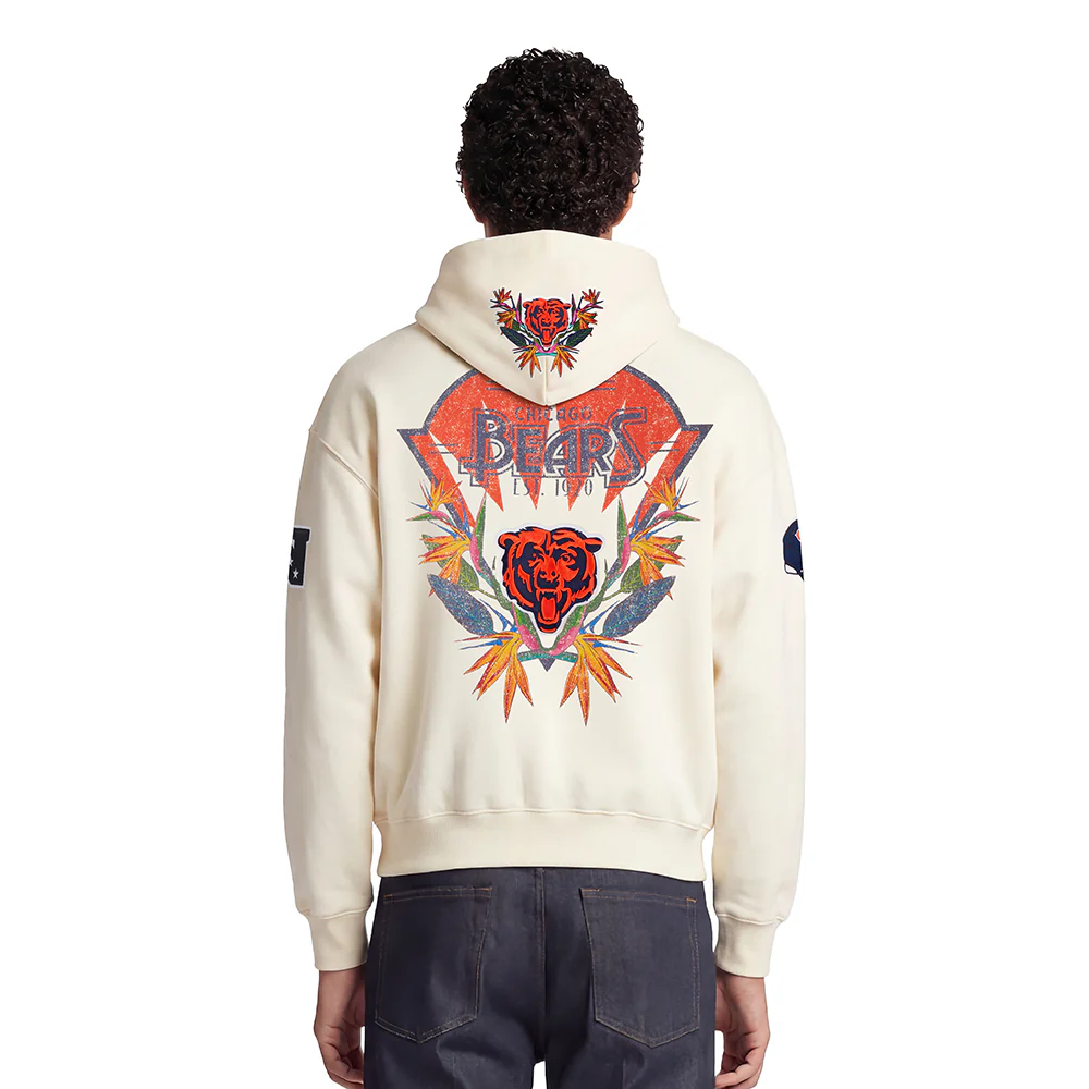 NFL CHICAGO BEARS PARADISE MEN'S PULL OVER HOODIE (EGGSHELL) - Image 2