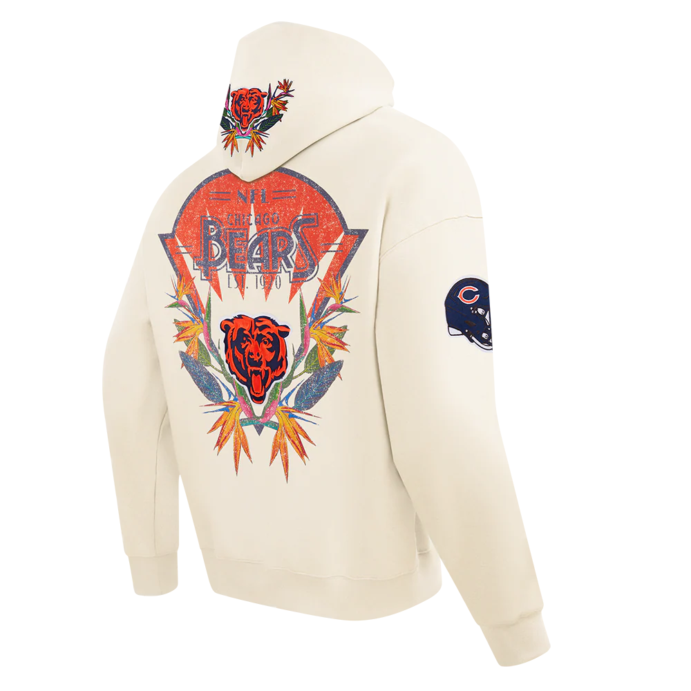 NFL CHICAGO BEARS PARADISE MEN'S PULL OVER HOODIE (EGGSHELL) - Image 4