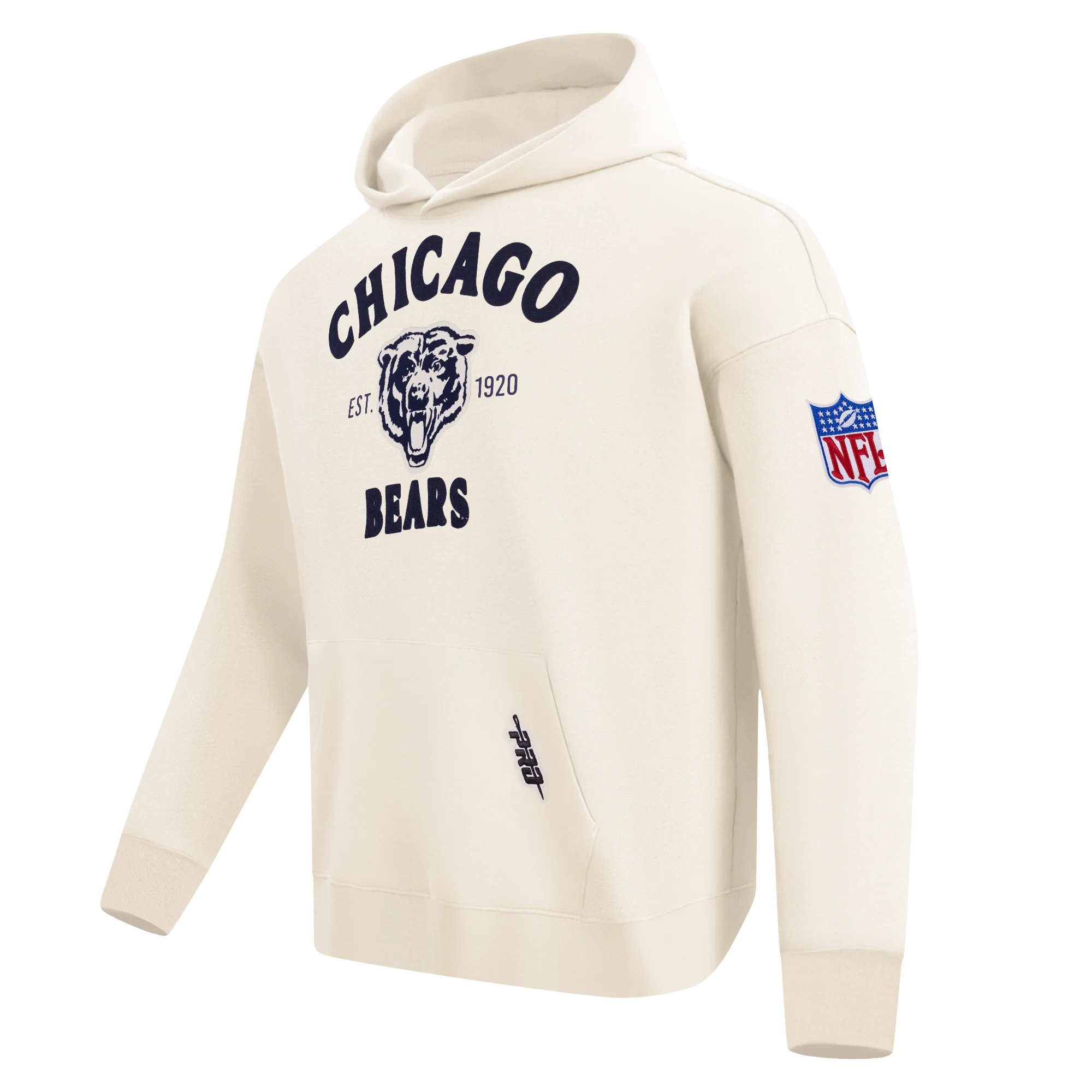 NFL CHICAGO BEARS FIRST TEAM MEN'S PULL OVER HOODIE (EGGSHELL) - Image 3